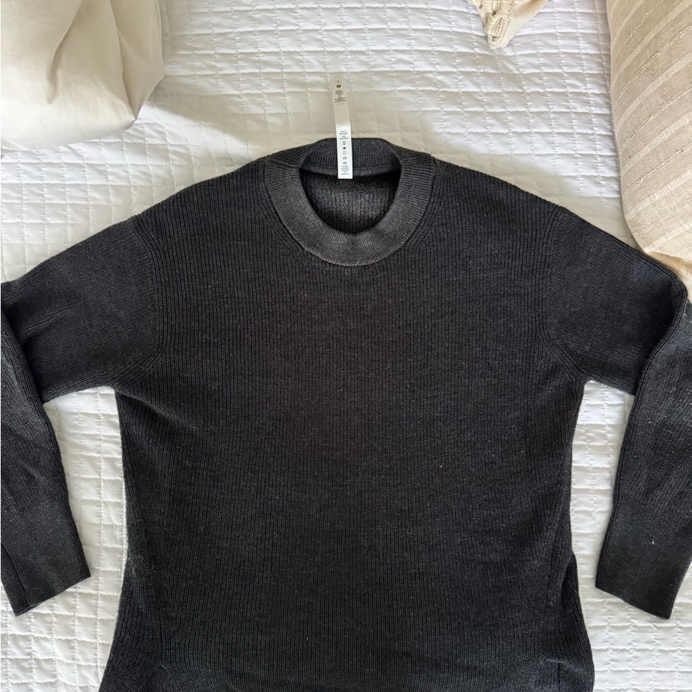 lululemon athletica Black Crew Neck Sweater